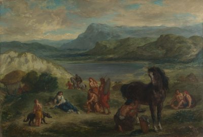 Ovid Among the Scythians by Ferdinand Victor Eugene Delacroix